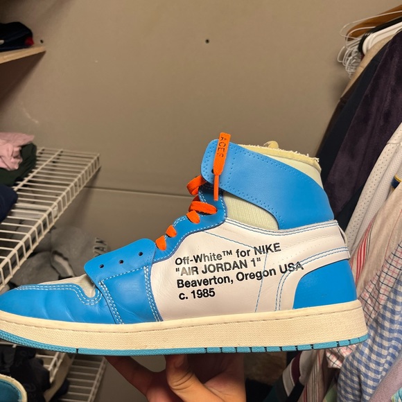 Nike off white jordan 1s unc blue - Picture 4 of 9